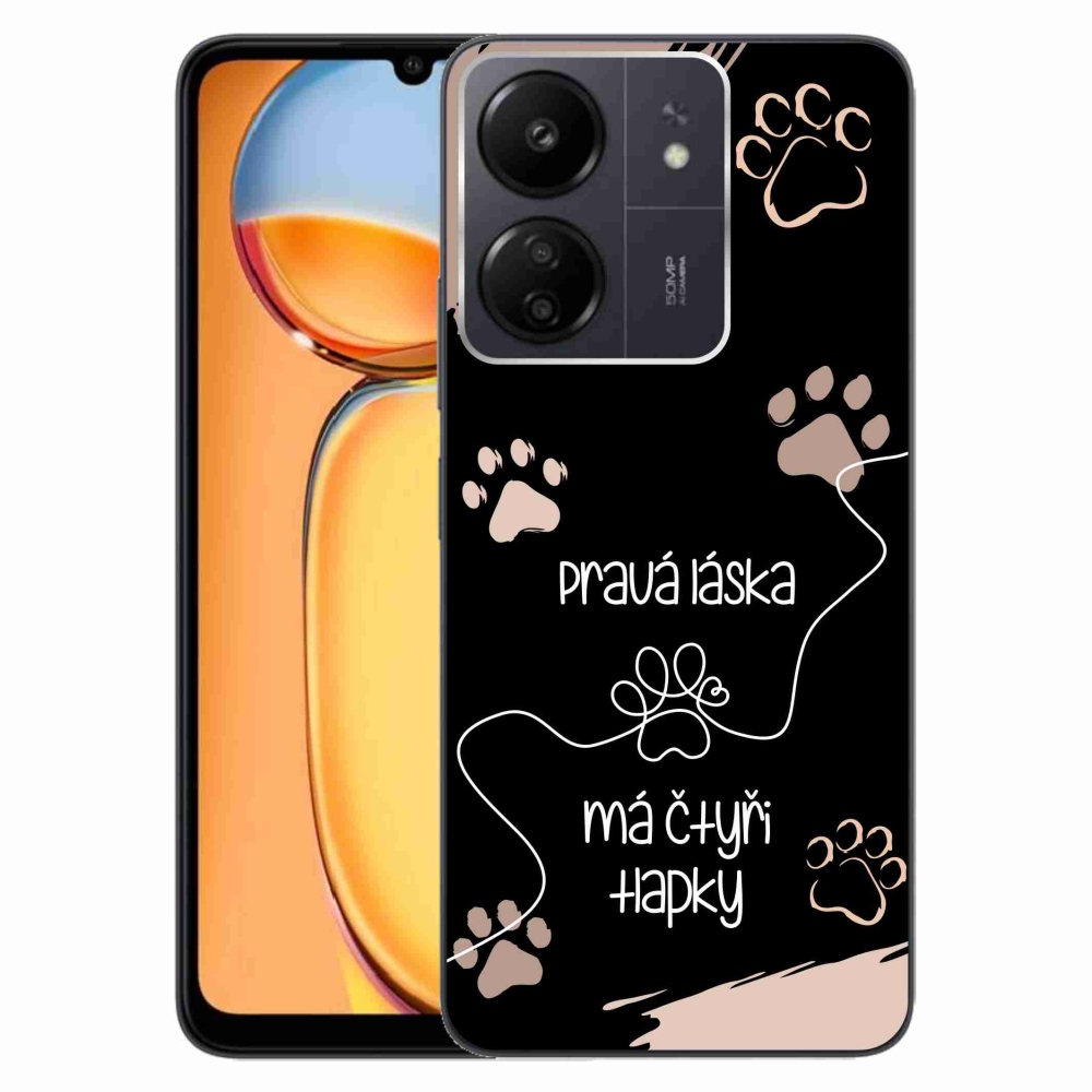 Gél borítás mmCase a Xiaomi Poco C65/Redmi 13C készülékhez - kutya motívum 1 fekete háttér