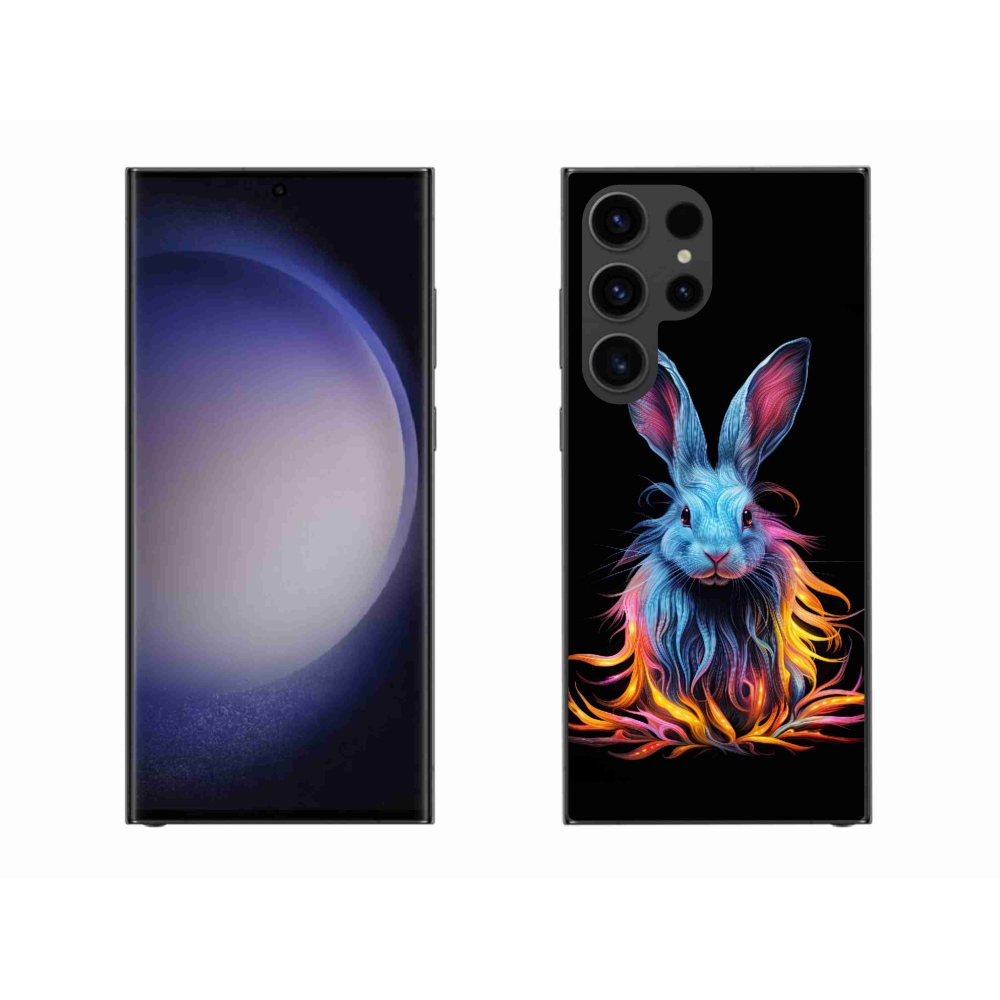 Gél borítás mmCase Samsung Galaxy S23 Ultra 5G - absztrakt nyúl - Samsung Galaxy S23 Ultra 5G - absztrakt nyúl