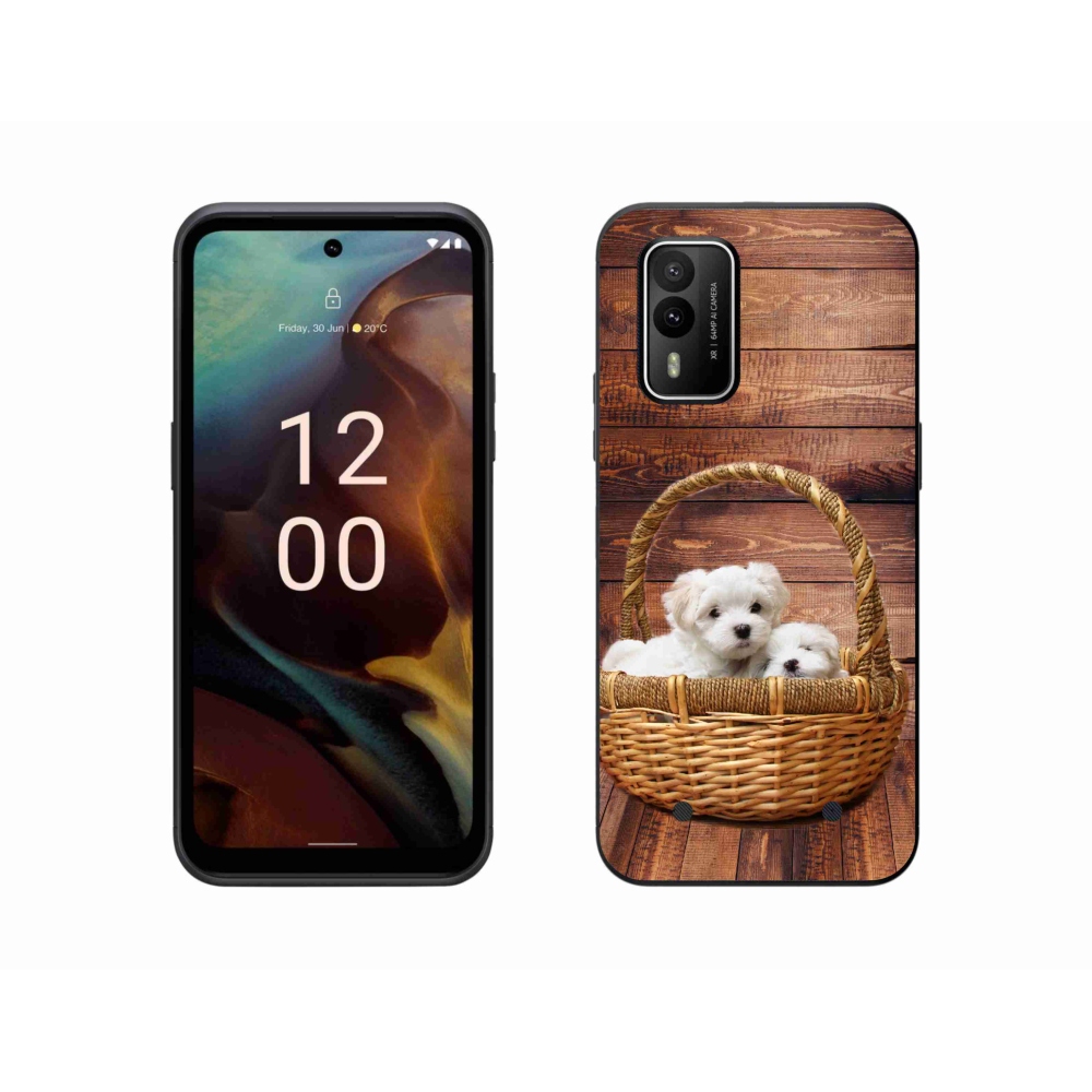 Zselés borítás mmCase a Nokia XR21 készülékhez - kölyökkutyák