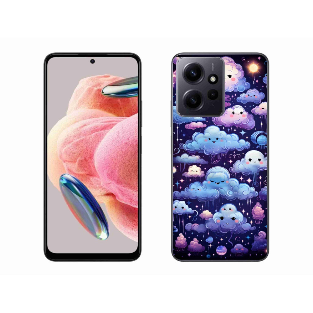 Gél borítás mmCase a Xiaomi Redmi Note 12 4G-hez - felhők