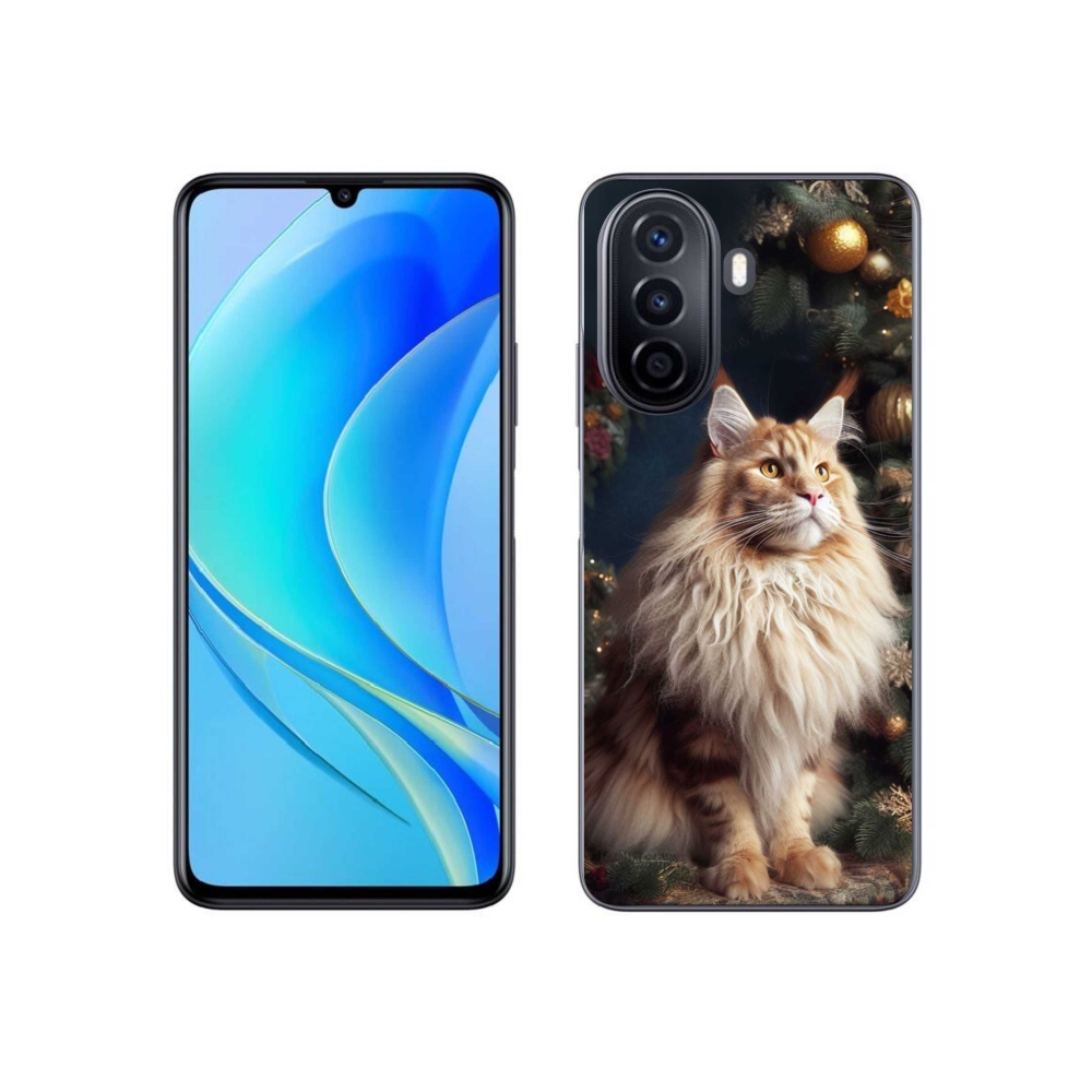 Gél borítás mmCase a Huawei Nova Y70 készülékhez - macska a fánál