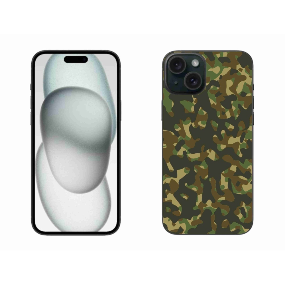 Zselés borítás mmCase iPhone 15 Plus készülékhez - terepszínű minta 1