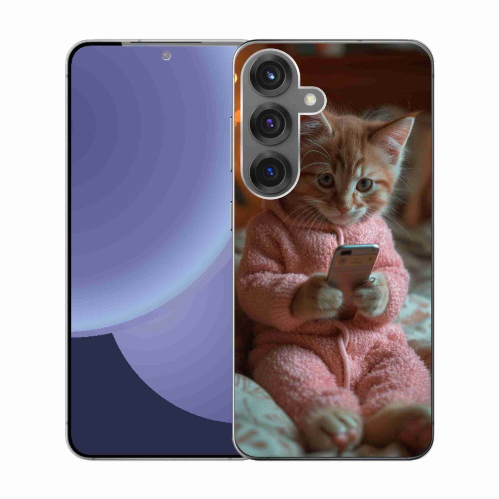 Gél borító mmCase Samsung Galaxy S25 - kisbaba mobiltelefonnal