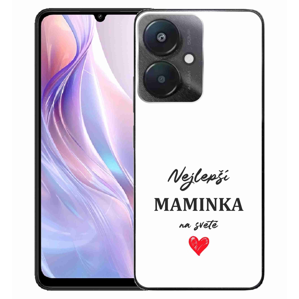 Gél borító mmCase a Xiaomi Redmi 13C 5G-hez - legjobb anya 1 fehér háttér