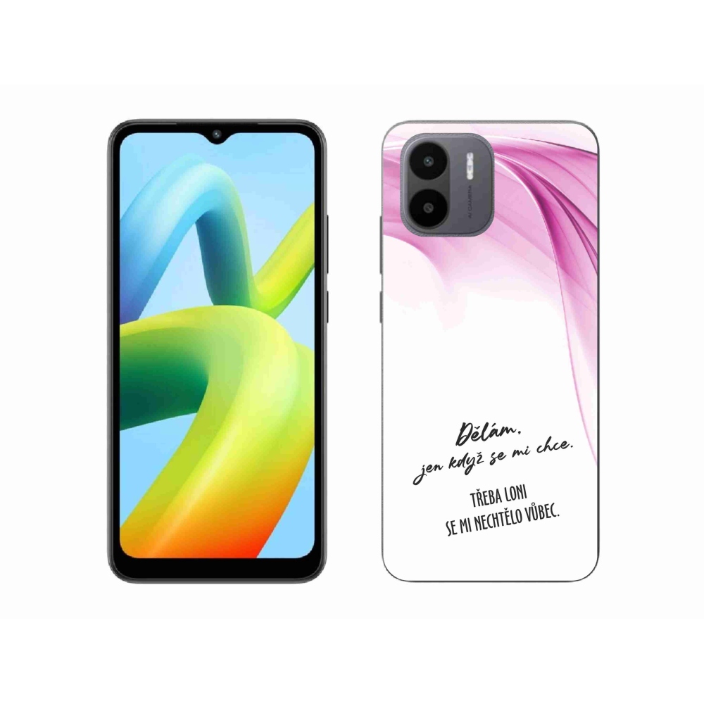 Gél borító mmCase a Xiaomi Redmi A1-hez - vicces szöveg 12 fehér háttérrel