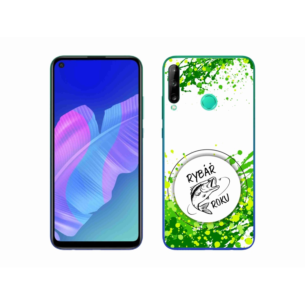 Gél borító mmCase a Huawei P40 Lite E - az év halászának fehér háttere