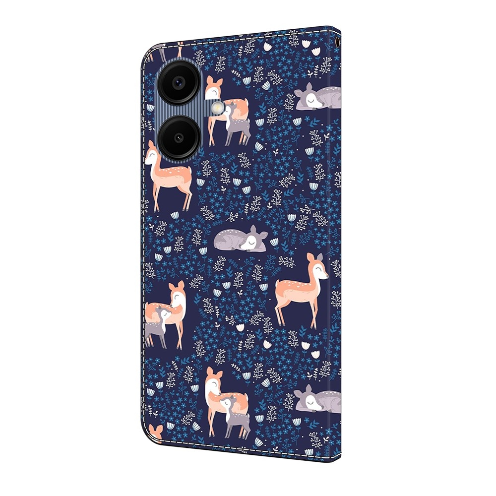 Sima könyv tok Samsung Galaxy A07 4G - szarvacskák