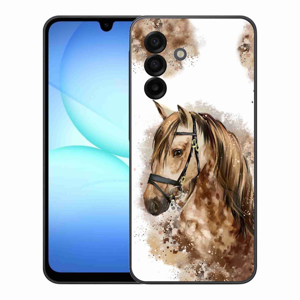 Zselés borítás mmCase Samsung Galaxy A17 4G/5G - barna rajzfilm lóhoz