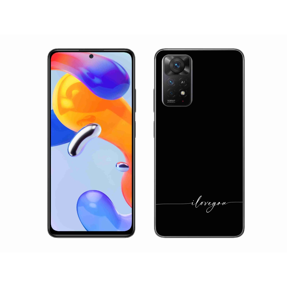 Gél borító mmCase a Xiaomi Redmi Note 11 Pro 4G/5G - I love you fekete háttérrel