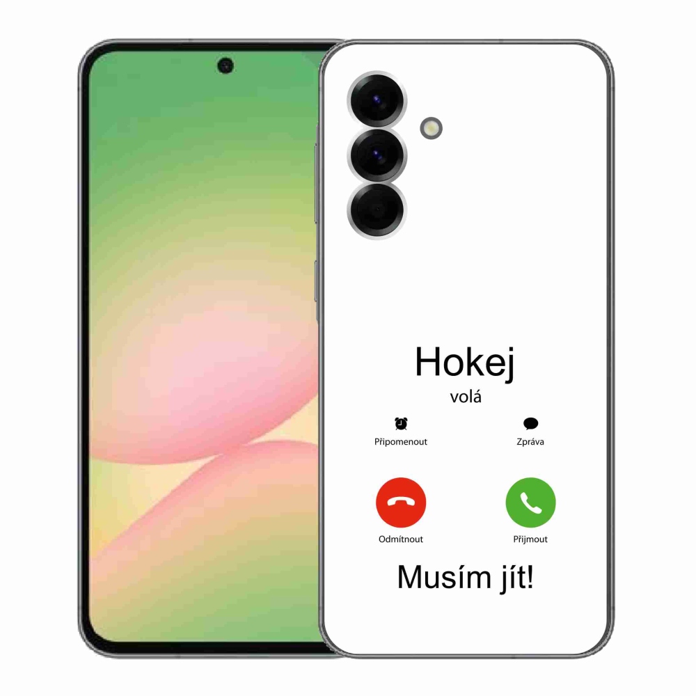 Gél borító mmCase Samsung Galaxy A56 5G - hoki hívások fehér háttérrel