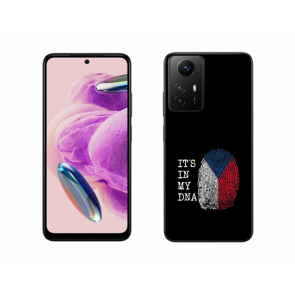 Gél borító mmCase a Xiaomi Redmi Note 12S - zászlós ujjlenyomat fekete háttérrel