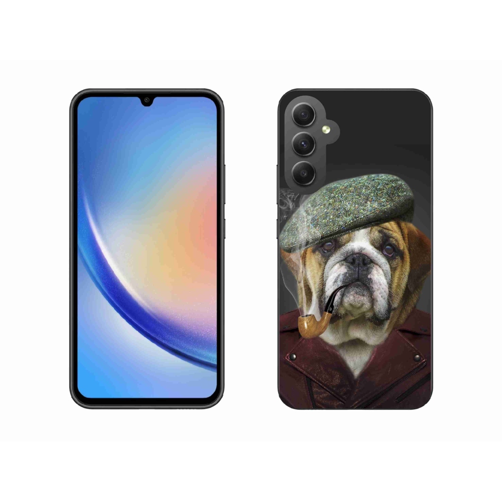 Zselés borítás mmCase Samsung Galaxy A34 5G - kutya csővel