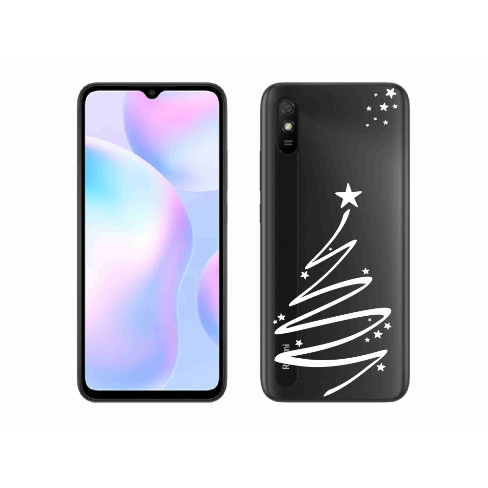 Gél borító mmCase a Xiaomi Redmi 9AT-hoz - fehér fa átlátszó háttéren