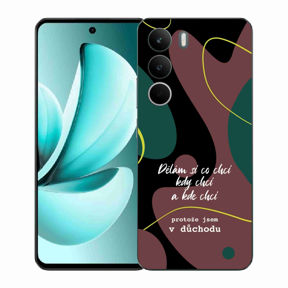 Gél borító mmCase a Realme C71 készülékhez - vicces szöveg 10 fekete háttér