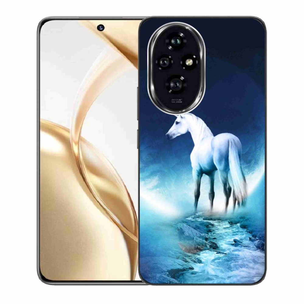 Zselés borítás mmCase a Honor 200 5G készülékhez - fehér egyszarvú
