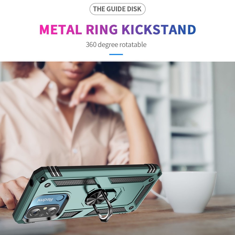 Gyűrűálló borítás Xiaomi Redmi 12C-hez - zöld