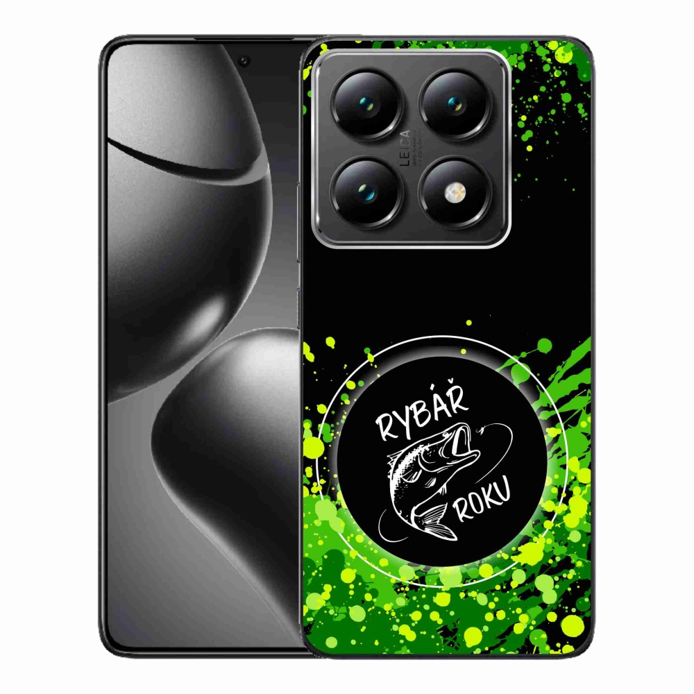 Gél borítás mmCase a Xiaomi 14T Pro számára - az év halászának fekete háttere