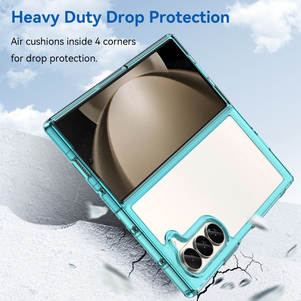 Gél tok fix hátlappal Samsung Galaxy Z Fold6 5G készülékhez - világoskék színben