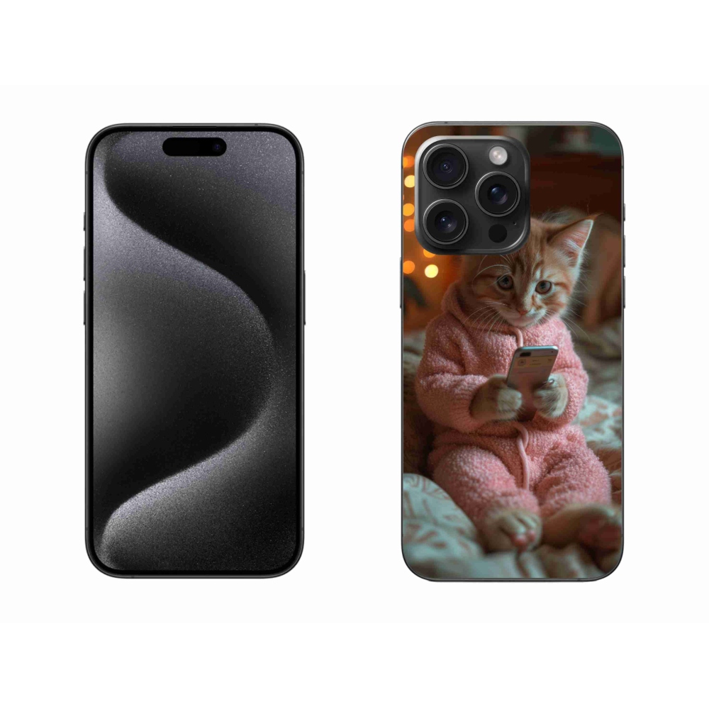 Gél védőburkolat mmCase iPhone 15 Pro Max készülékhez - baba mobillal