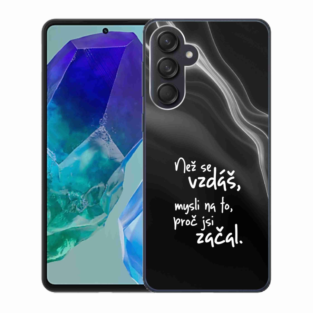 Gél borítás mmCase Samsung Galaxy M55 5G - idézet 2 fekete háttér