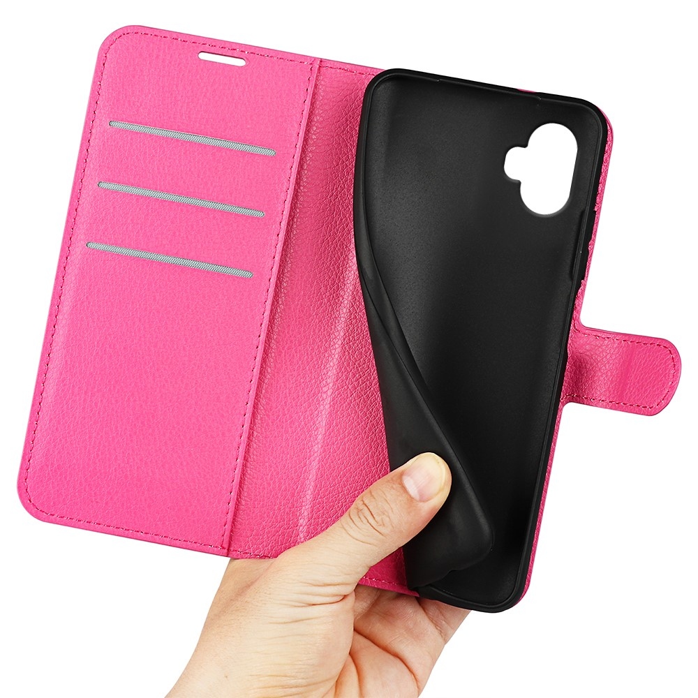 Litchi könyv tok Samsung Galaxy Xcover 7 Pro készülékhez - rózsaszínű