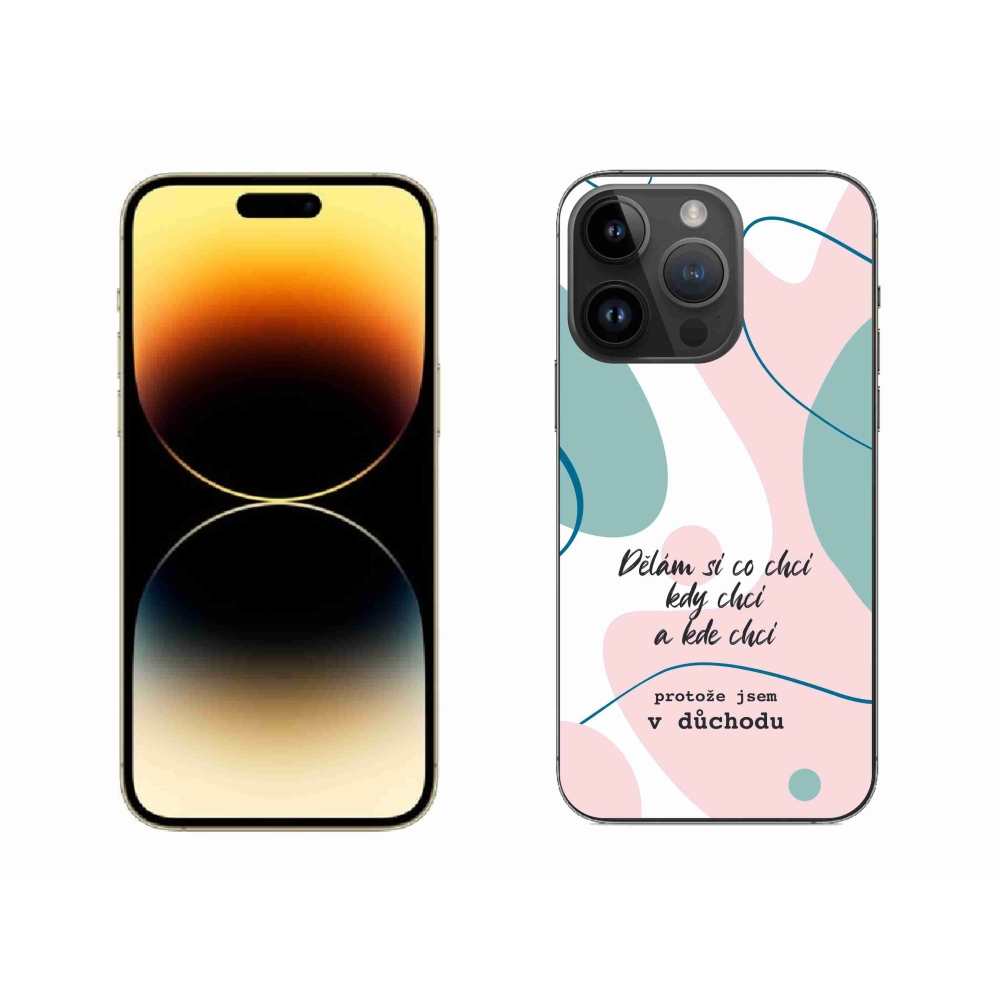 Gél borító mmCase iPhone 14 Pro Max 6.7 készülékhez - vicces szöveg 10 fehér háttér