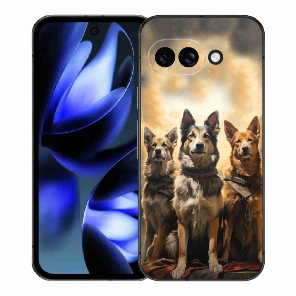 Gél borítás mmCase a Google Pixel 9a számára - három kutya