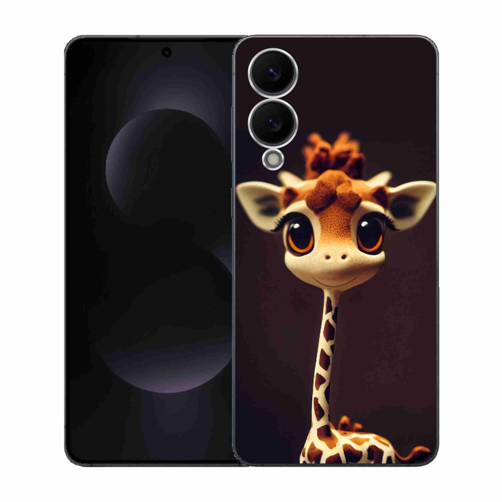 Zselés borítás mmCase Samsung Galaxy S25 Edge készülékhez - kis zsiráf