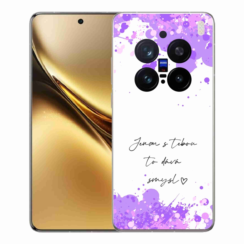 Gél borító mmCase a Vivo X200 Pro 5G-n - szerelmes szöveg fehér háttérrel