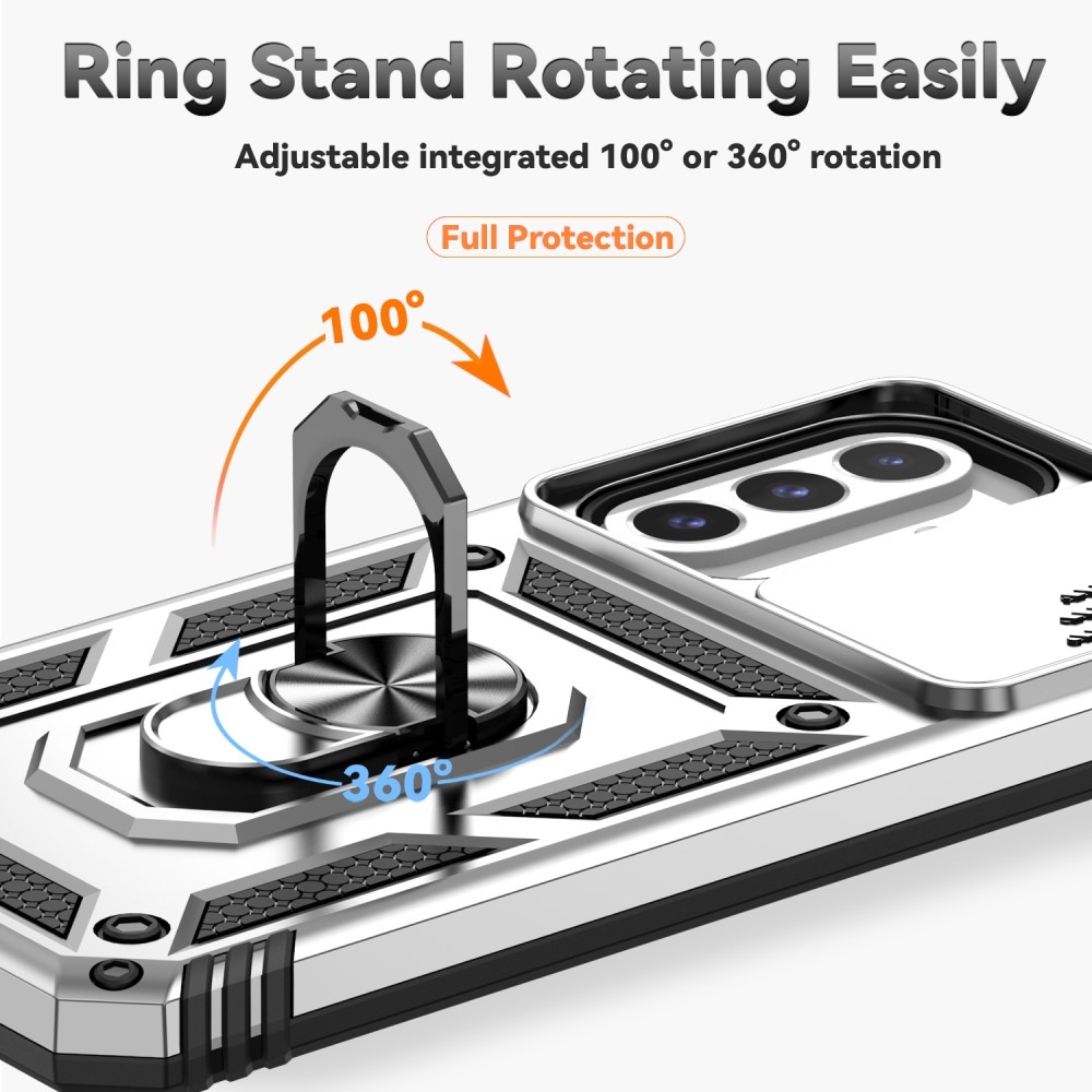 Gyűrűálló borítás Samsung Galaxy A26 5G készülékhez - ezüst színű