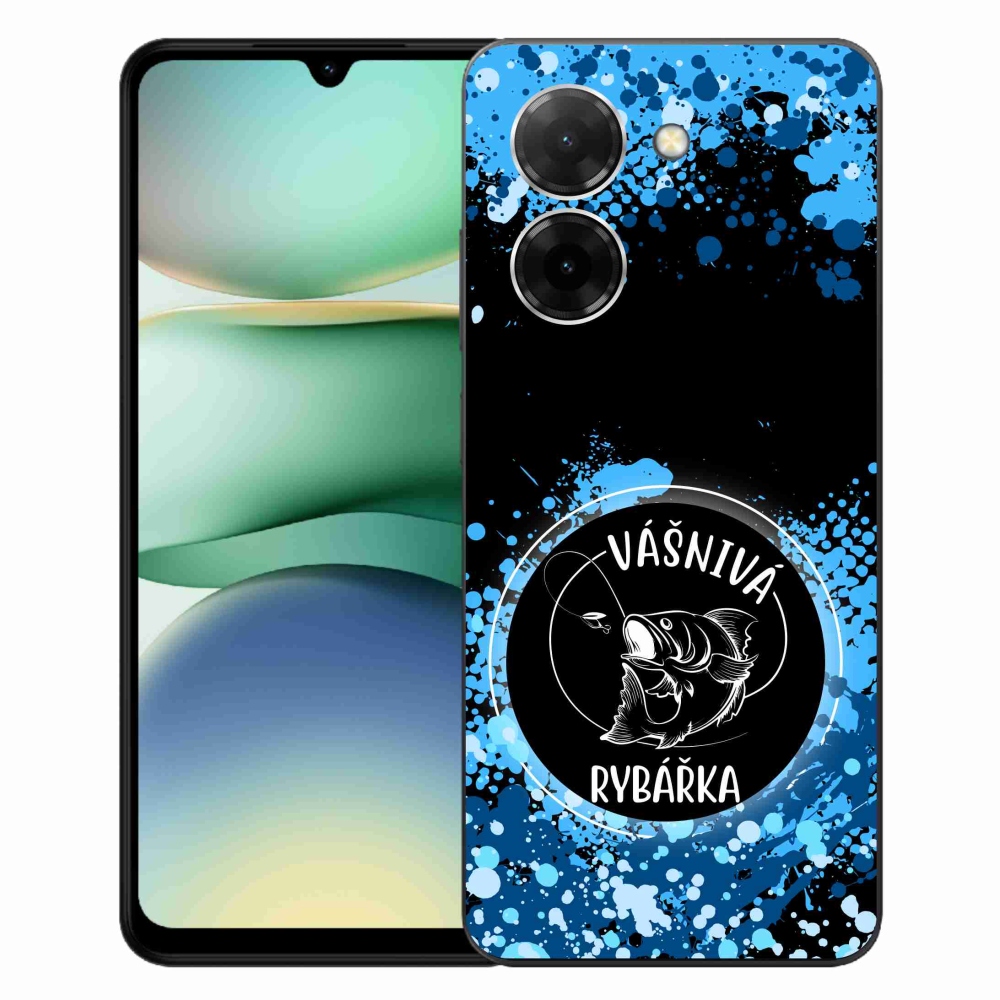 Gél borító mmCase a Xiaomi Redmi A5 (171.7x77.8x8.3mm) - szenvedélyes halász fekete háttérrel