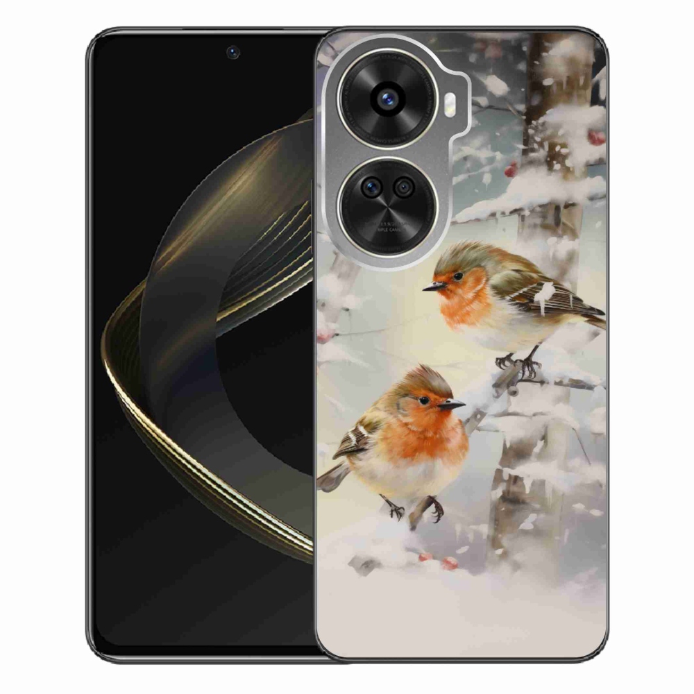 Gél borítás mmCase a Huawei Nova 12 SE-hez - madarak télen