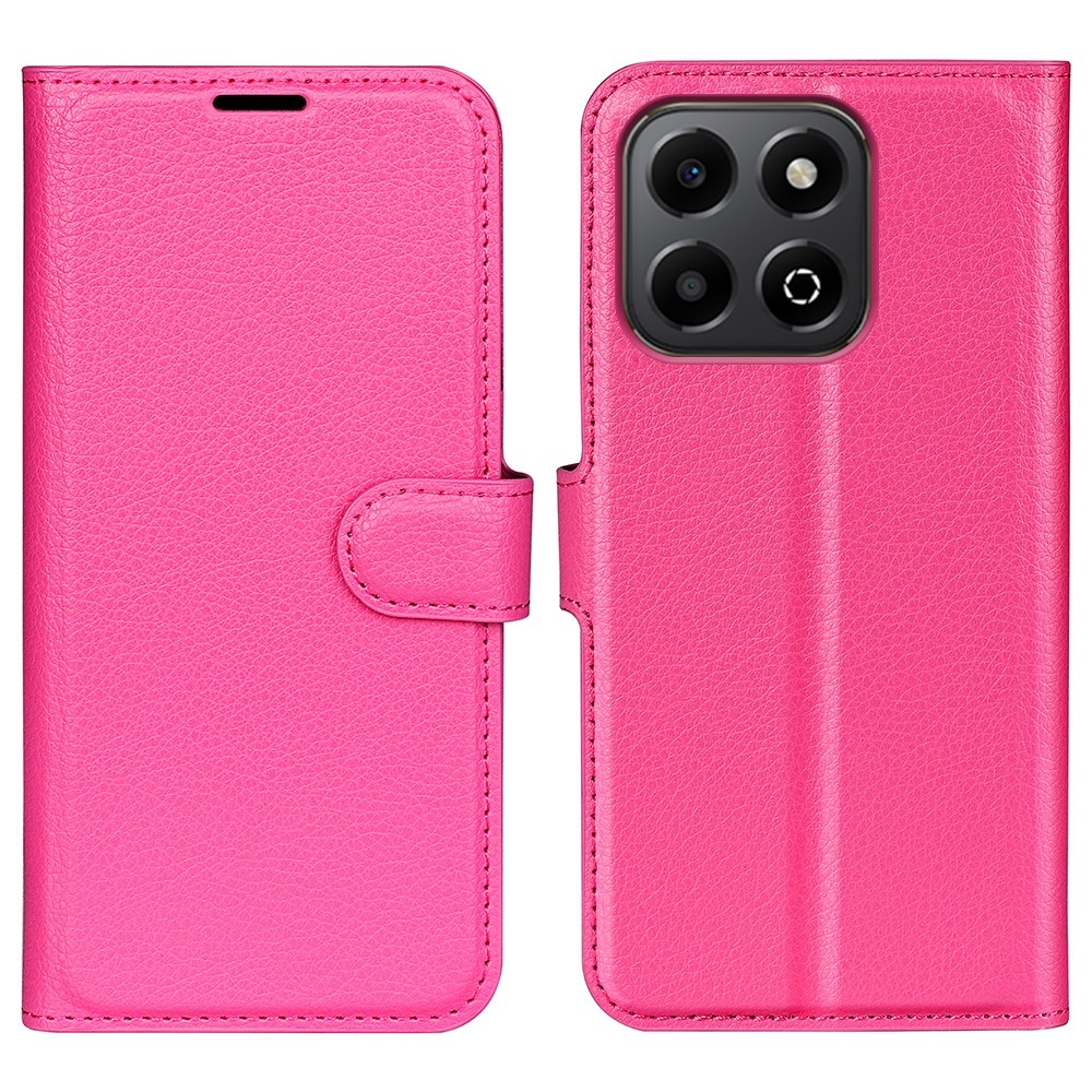 Litchi könyv tok a Honor X6b-hez - rózsaszínű