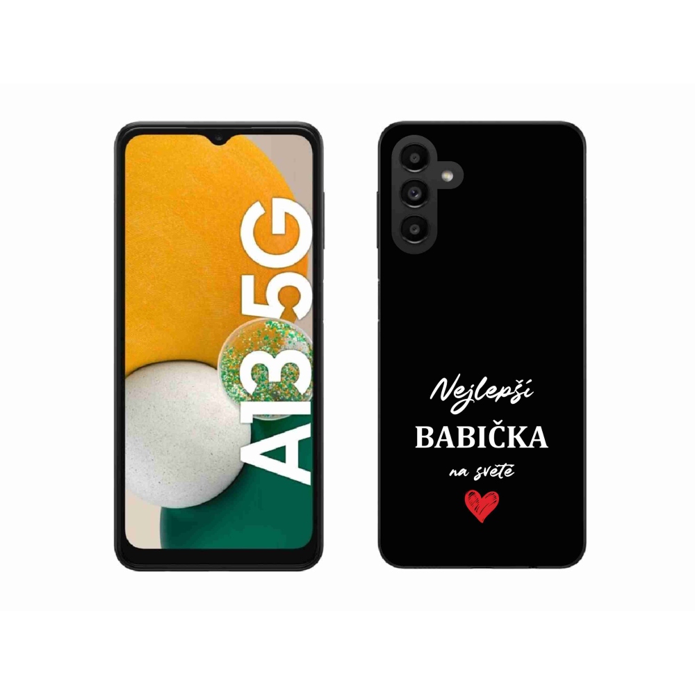 Gél borítás mmCase Samsung Galaxy A13 5G - Best Grandma 1 fekete háttérrel