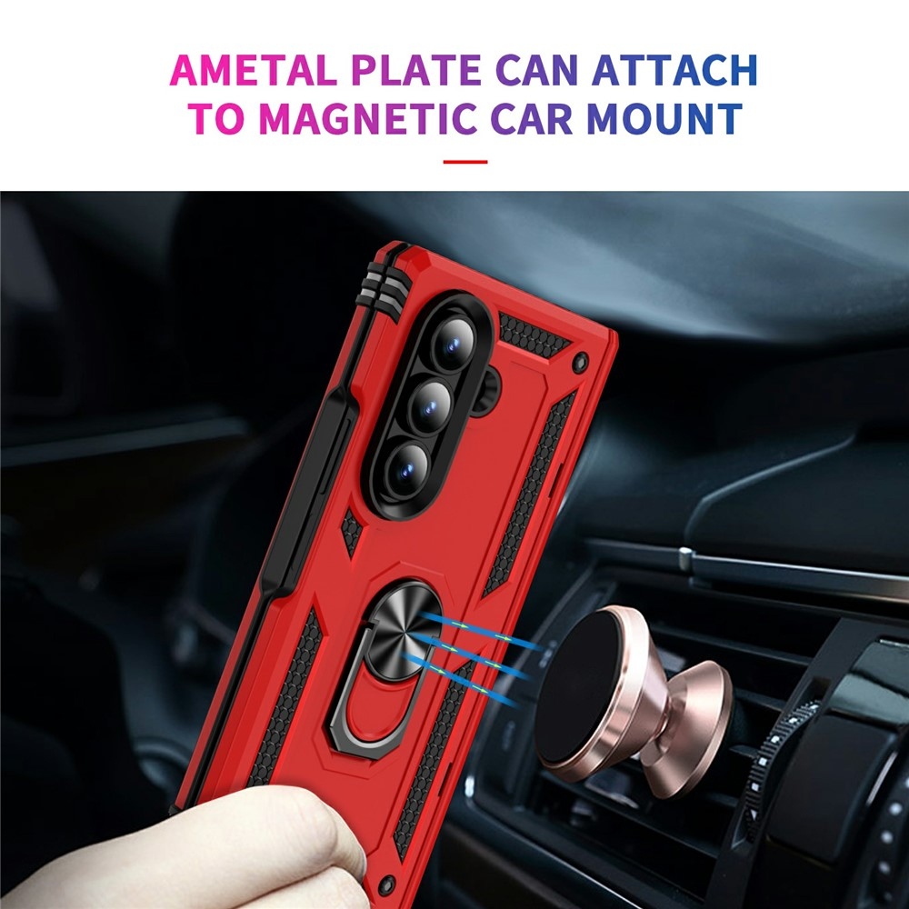 Gyűrűálló borítás Samsung Galaxy Z Fold7 5G készülékhez - piros