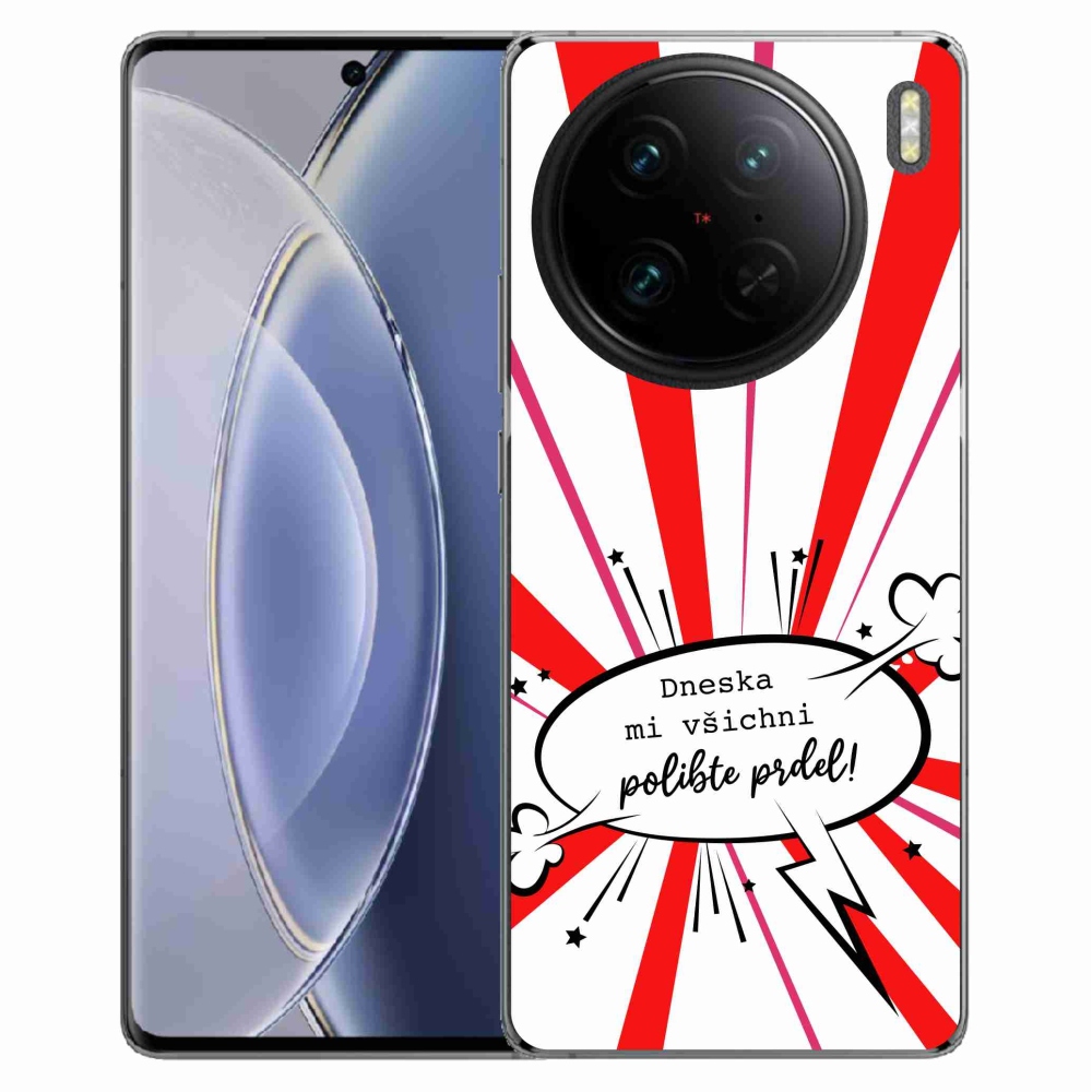 Gél borító mmCase a Vivo X90 Pro készülékhez - vicces szöveg 15 fehér háttér