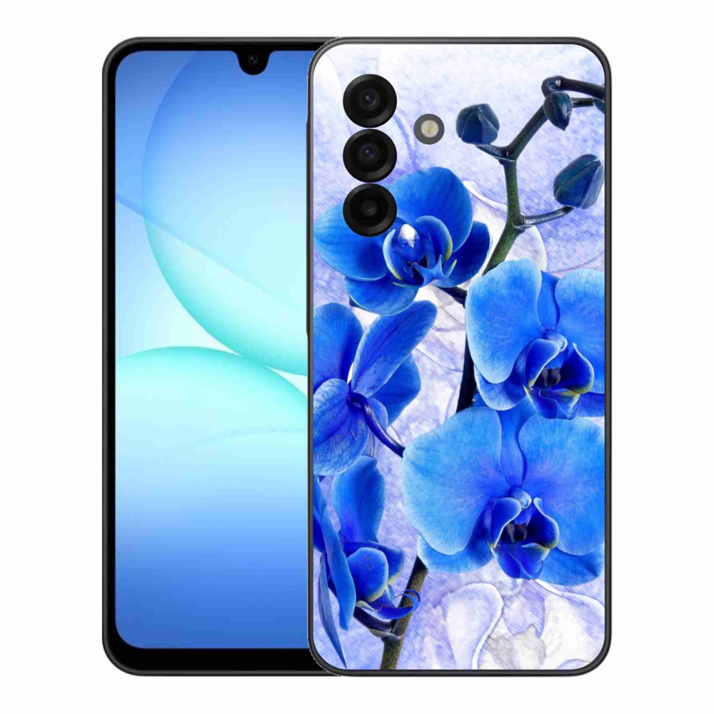 Gél védőhuzat mmCase Samsung Galaxy A17 4G/5G - kék virágok