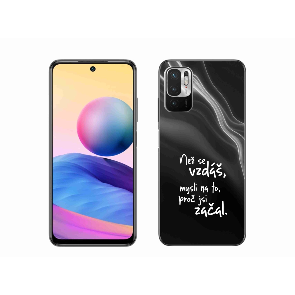 Gél borítás mmCase a Xiaomi Redmi Note 10 5G - idézet 2 fekete háttérrel