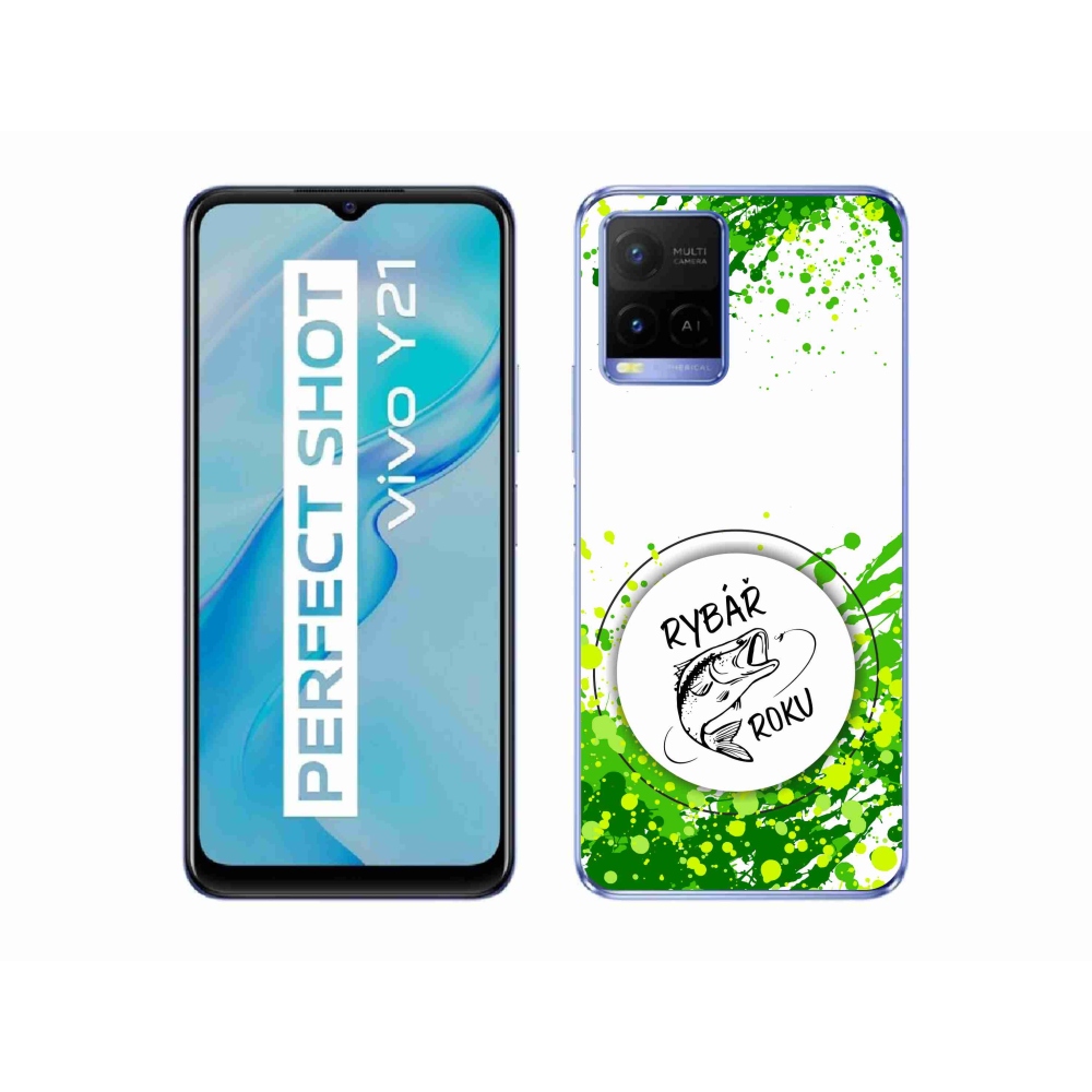 Gél borító mmCase a Vivo Y21/Y21s/Y33s készülékhez - az év halászának fehér háttere