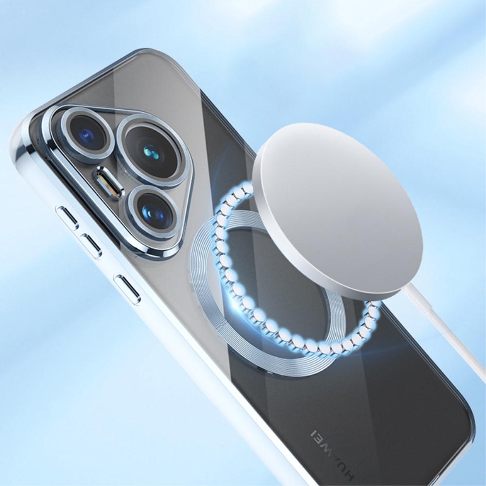 Zselés tok kameravédelemmel és MagSafe támogatással a Huawei Pura 70 készülékhez - kék