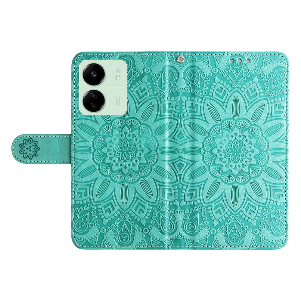 Napraforgó könyvtáska Xiaomi Poco C65/Redmi 13C - teáskék színben