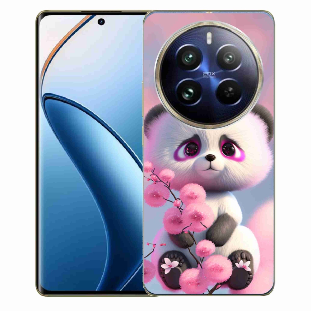 Gél borítás mmCase a Realme 12 Pro 5G/12 Pro+ 5G számára - aranyos panda 1