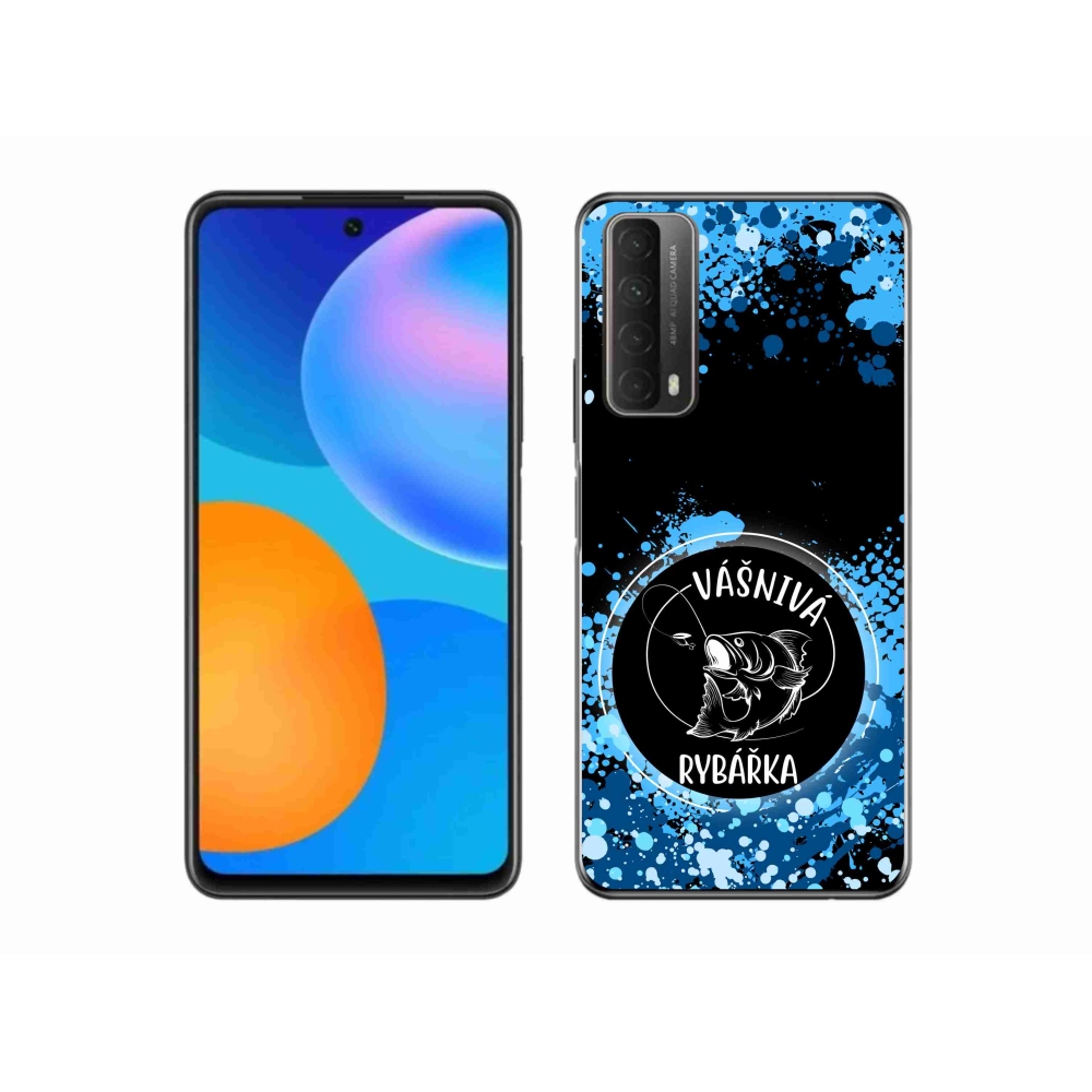 Gél borító mmCase a Huawei P Smart (2021) - szenvedélyes halásznő fekete háttérrel