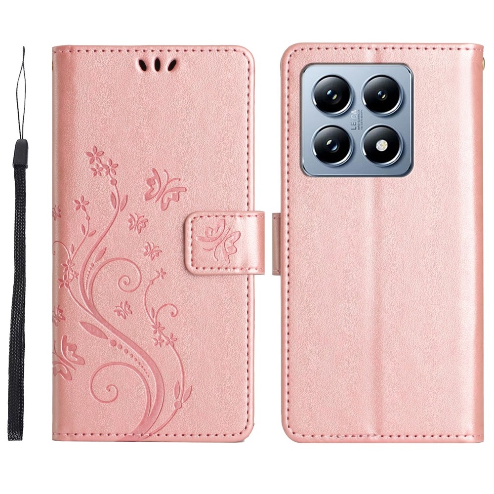 Virágok könyve tok Xiaomi 14T Pro - rózsaarany