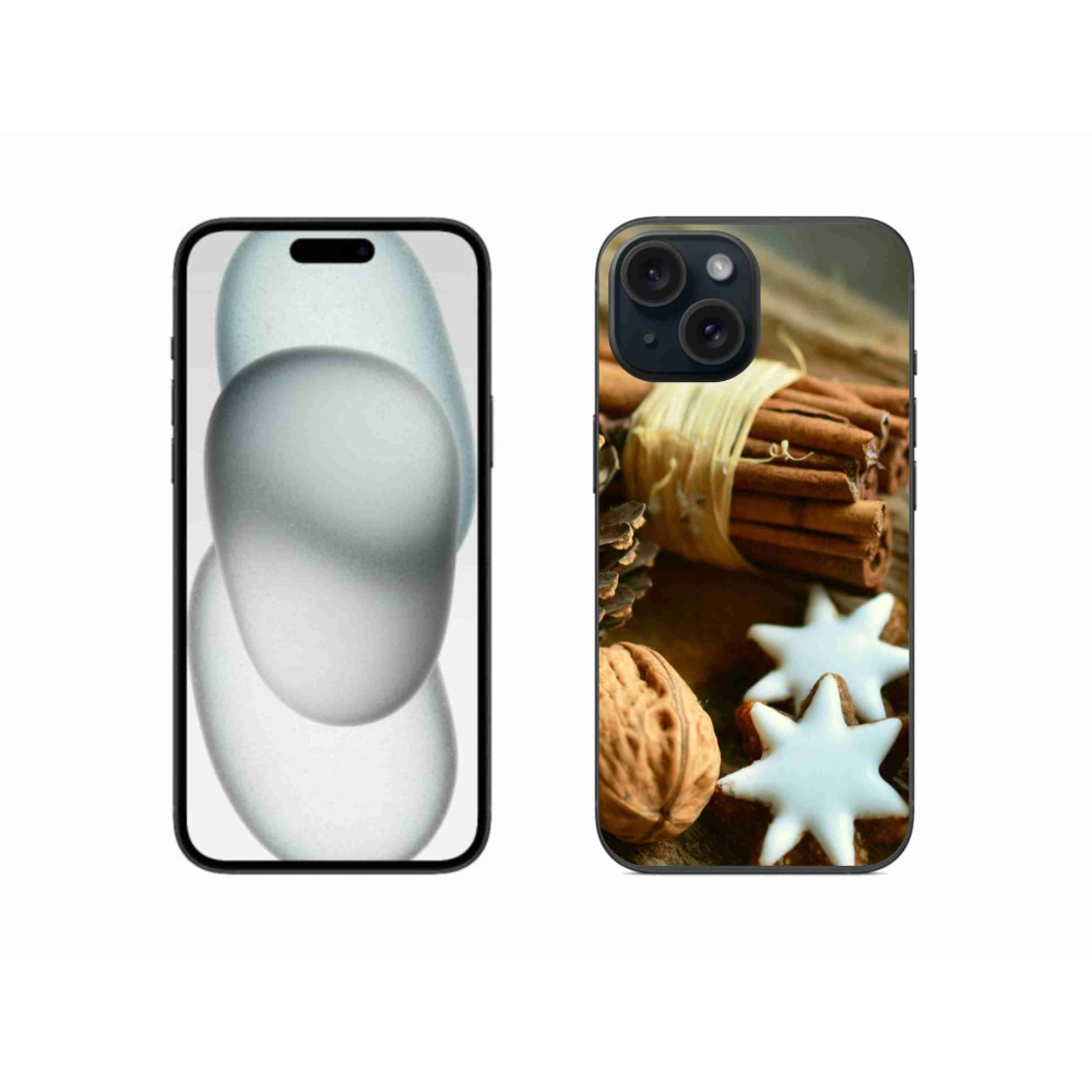 Gél borítás mmCase iPhone 15 készülékhez - fahéj és mézeskalács