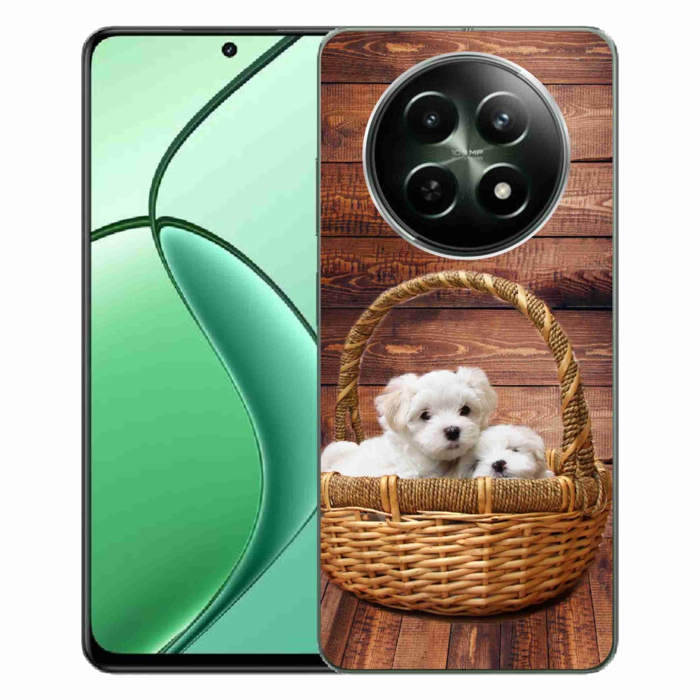 Gél borítás mmCase a Realme 12 5G/12x 5G készülékhez - kölyökkutyák