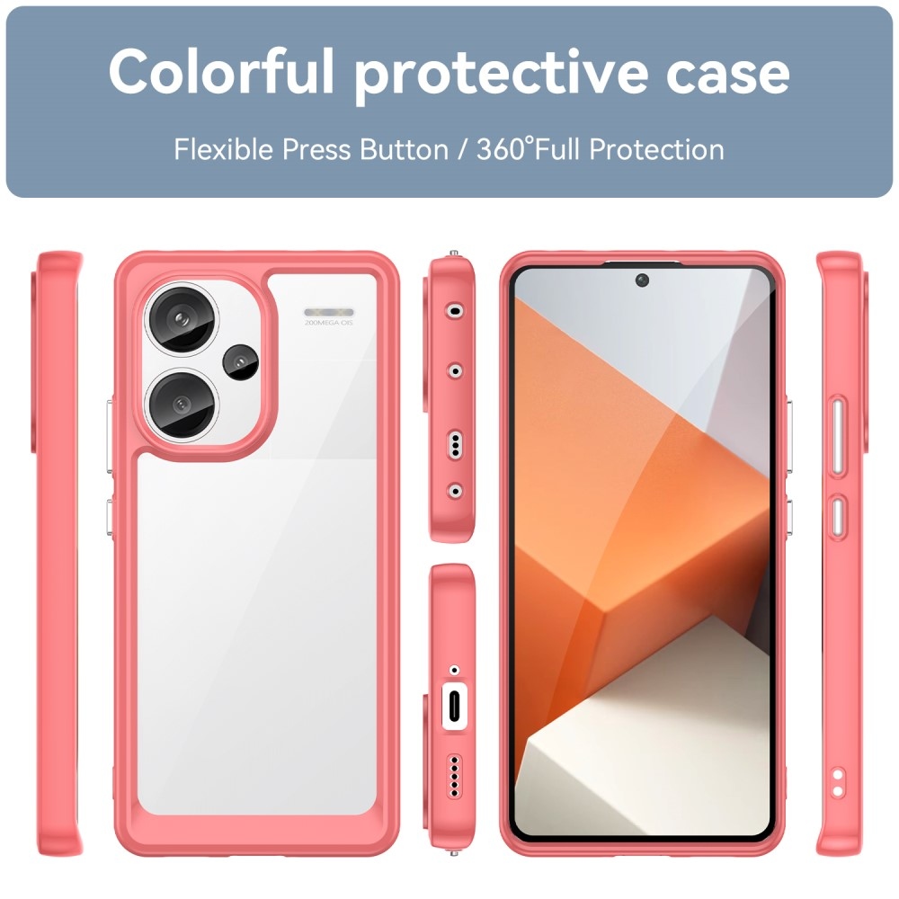 Gél tok kemény hátlappal Xiaomi Redmi Note 13 Pro+ 5G - piros