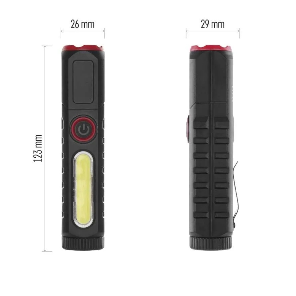 LED újratölthető műanyag zseblámpa P4720, 120 lm