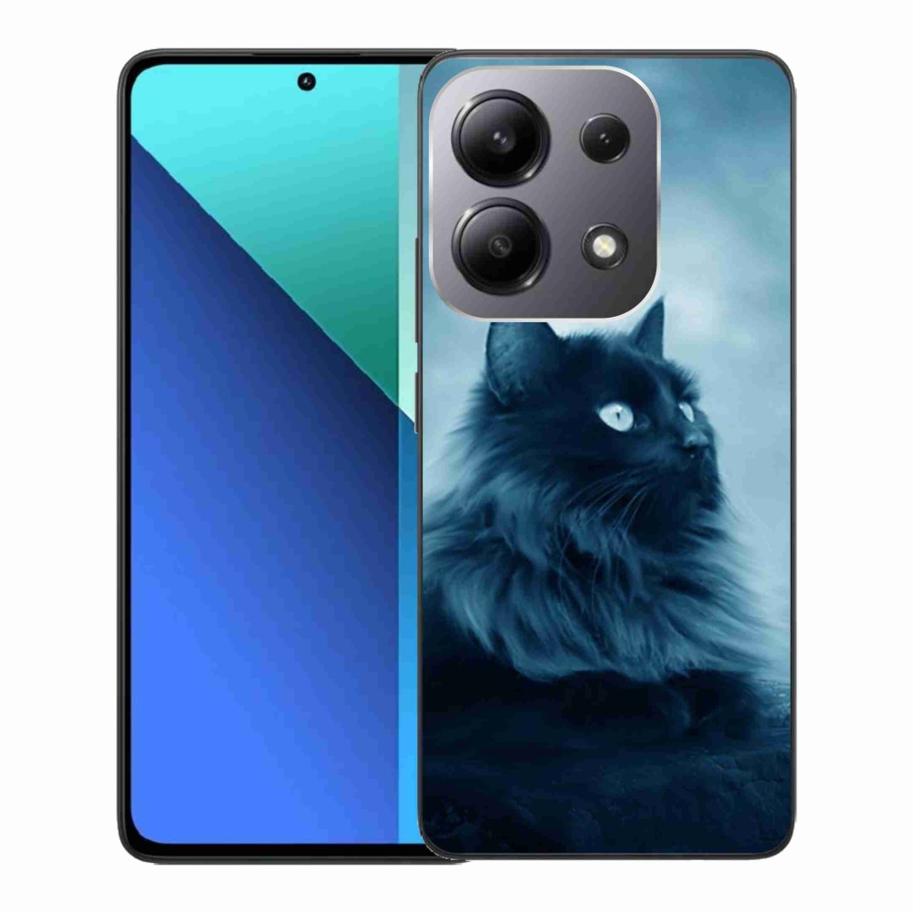 Gél tok mmCase a Xiaomi Redmi Note 13-hoz - fekete cat 1