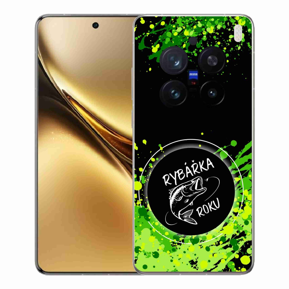 Gél borítás mmCase a Vivo X200 Pro 5G-n - az év horgásza fekete háttérrel